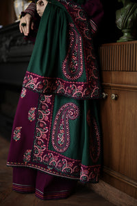 BATIK-3PC DHANAK EMBROIDERED SHIRT WITH DHANAK EMBROIDERED SHAWL AND TROUSER- 678