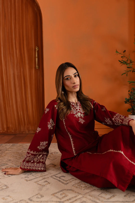 Dhanak - 2PC Embroidered Unstitch- 240