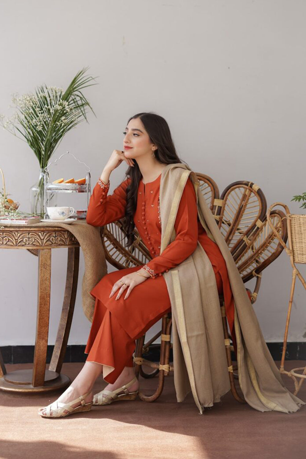 DHANAK UNSTITCH DRESS 218
